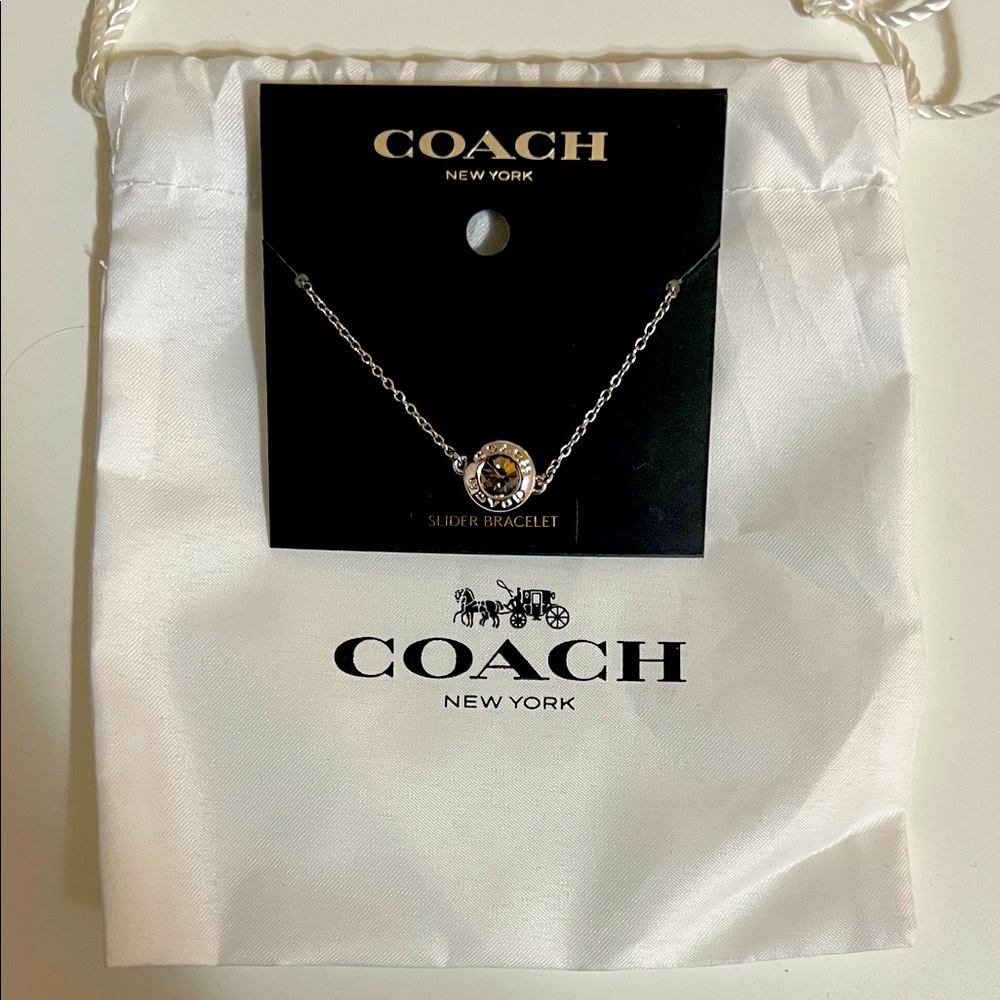NWT Coach Silver Slider Bracelet